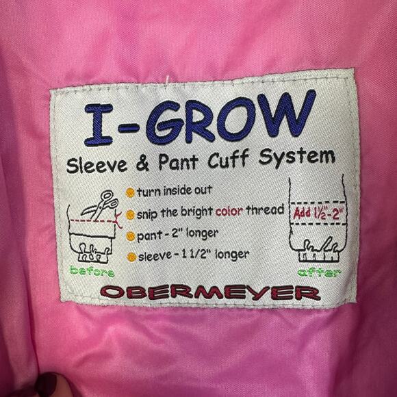 Obermeyer Love Fleece Pink Ski Bib Girls Size 6 - Picture 4 of 11
